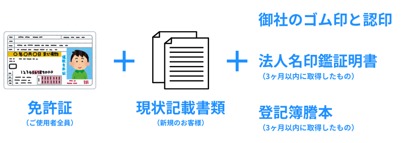 エルエーレンタカー必要書類　法人